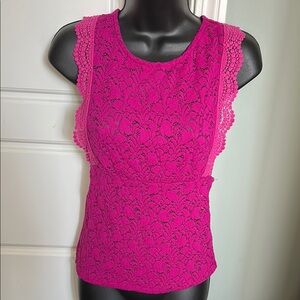 Free People Pink Lace Sleeveless Top